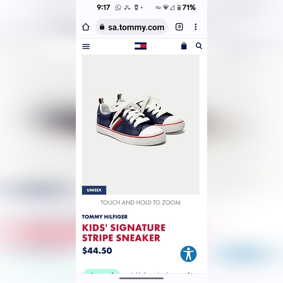 Tommy Hilfiger Kids Signature Stripe Sneaker size 3 - Picture 6 of 7
